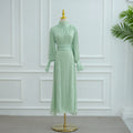 Solid Color Cuffed Sleeve Abaya