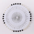 Straight Pins - White & Black