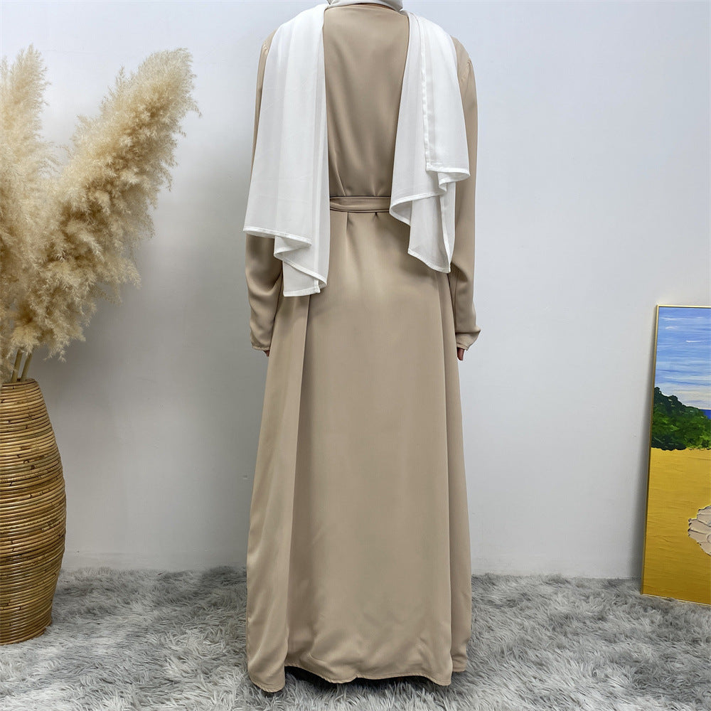 عباية مفتوحة بجيوب قابلة للارتداء على الوجهين