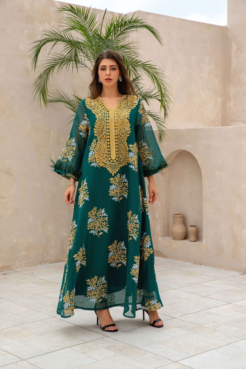 Floral Elegant Kaftan