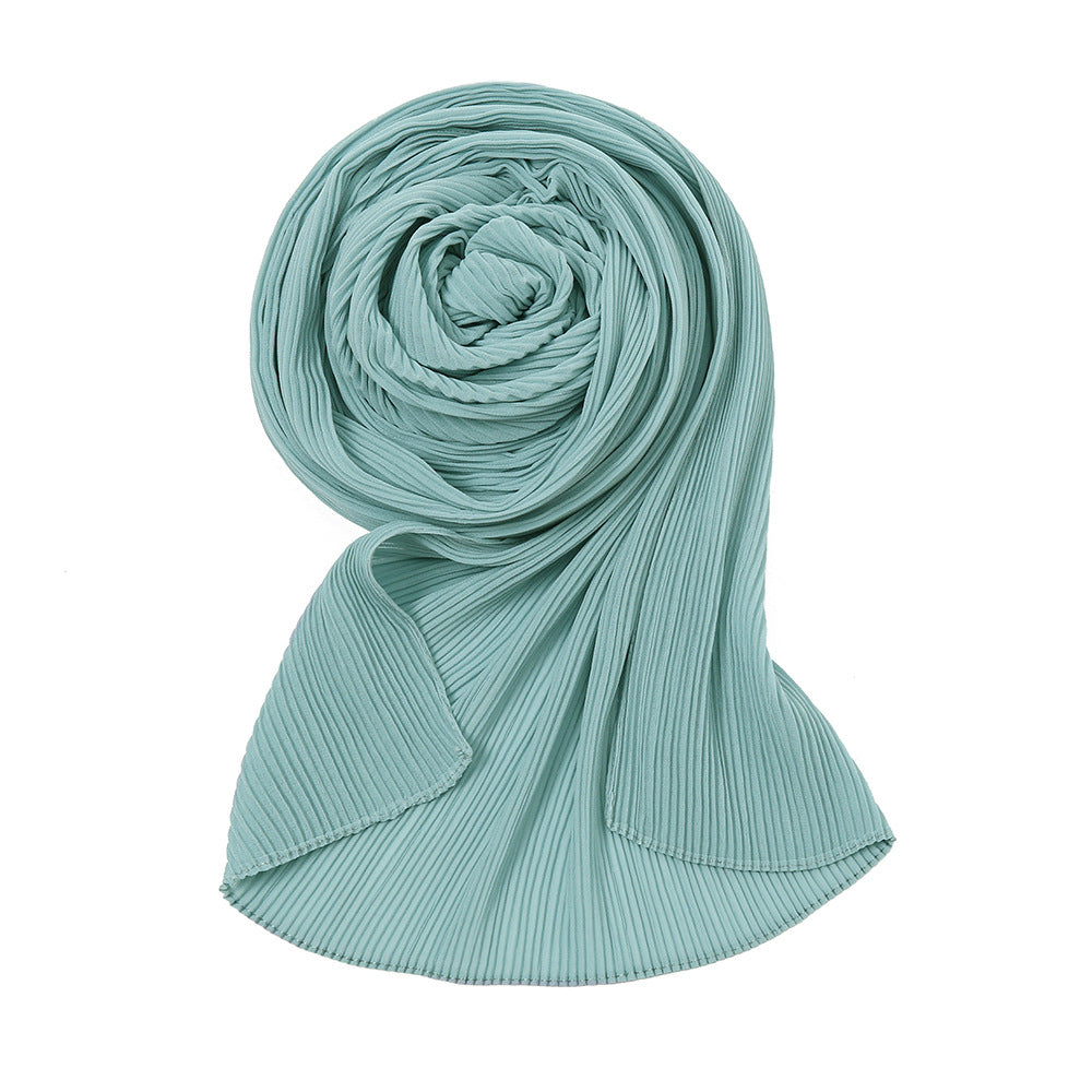 bead Chiffon Pleats Hijab