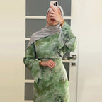 Printed Simple Dress Abaya