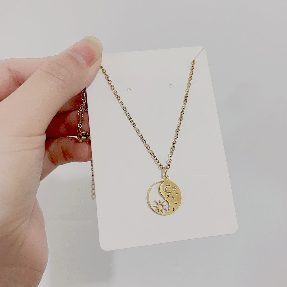 Sun and Moon Star Pendant