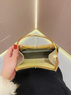 حقيبة يد لامعة للمساء مع سلسلة 