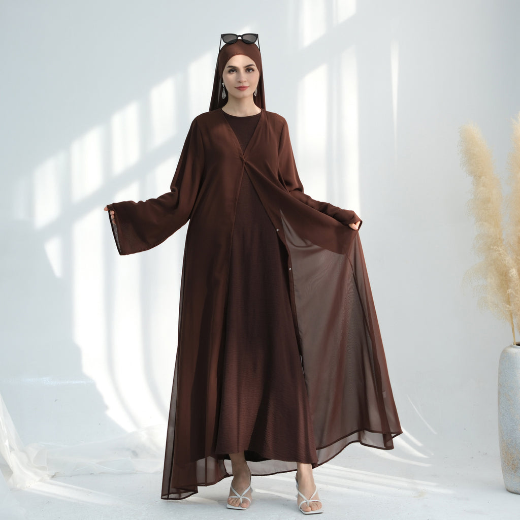 Two-piece Abaya with Double Sleeves