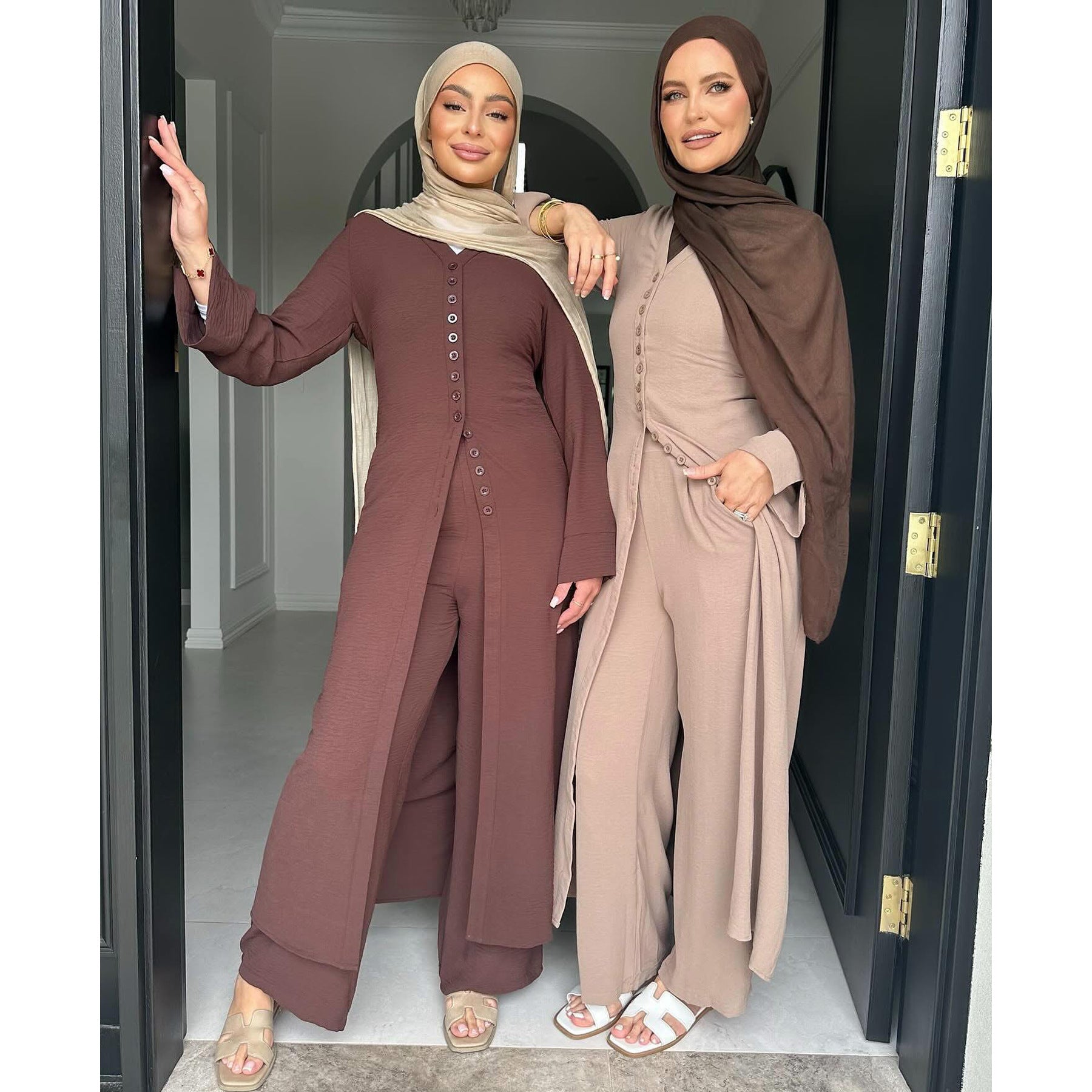 Long Robes Abaya and Pants Set