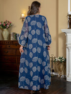 Elegant Applique Mesh Kaftan