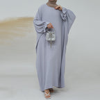 Solid Color Lantern Dress Abaya