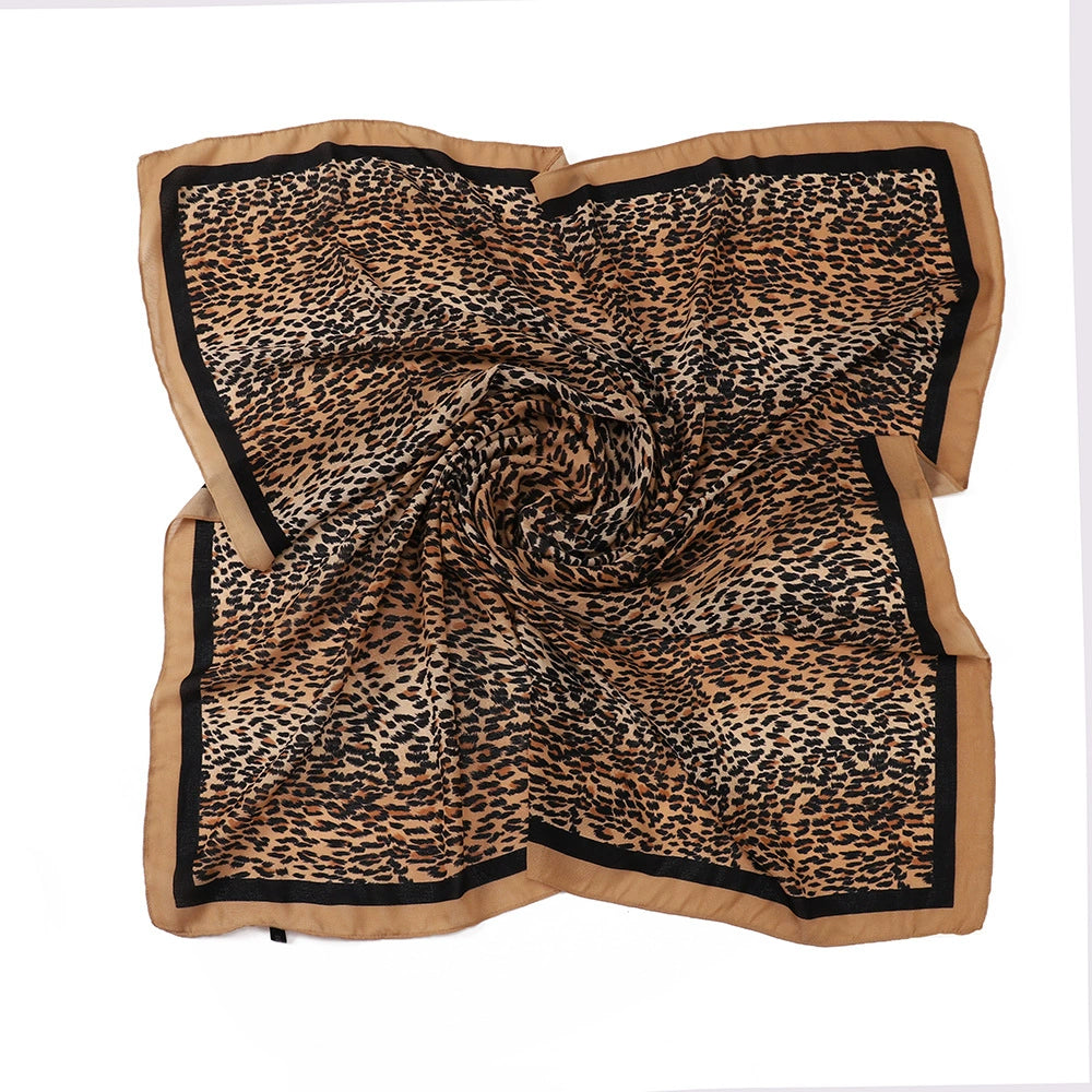 Leopard Print Square Scarf Hijab