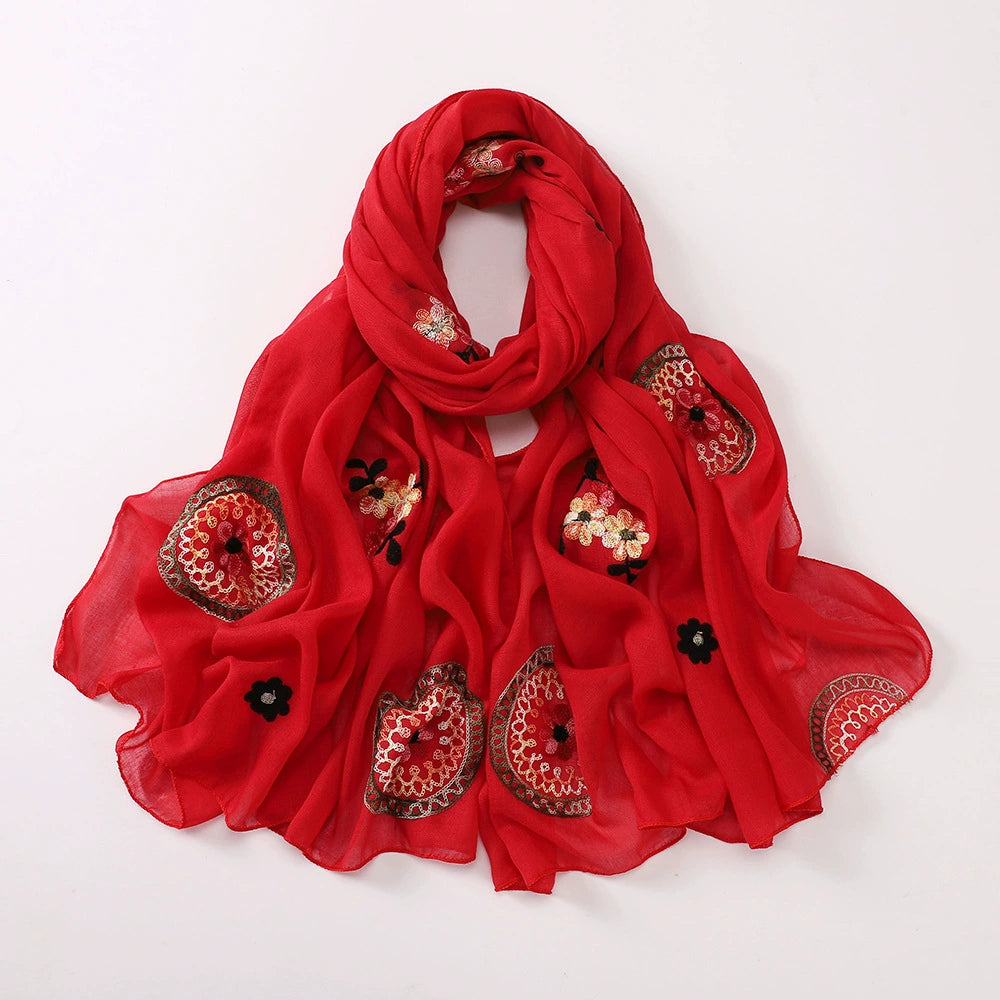 Bohemian Embroidered Hijab