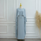 Pearl Beaded Satin Abaya Dress