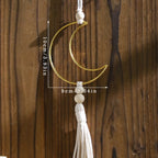 Moon and Star Hanging Decor with Tassel