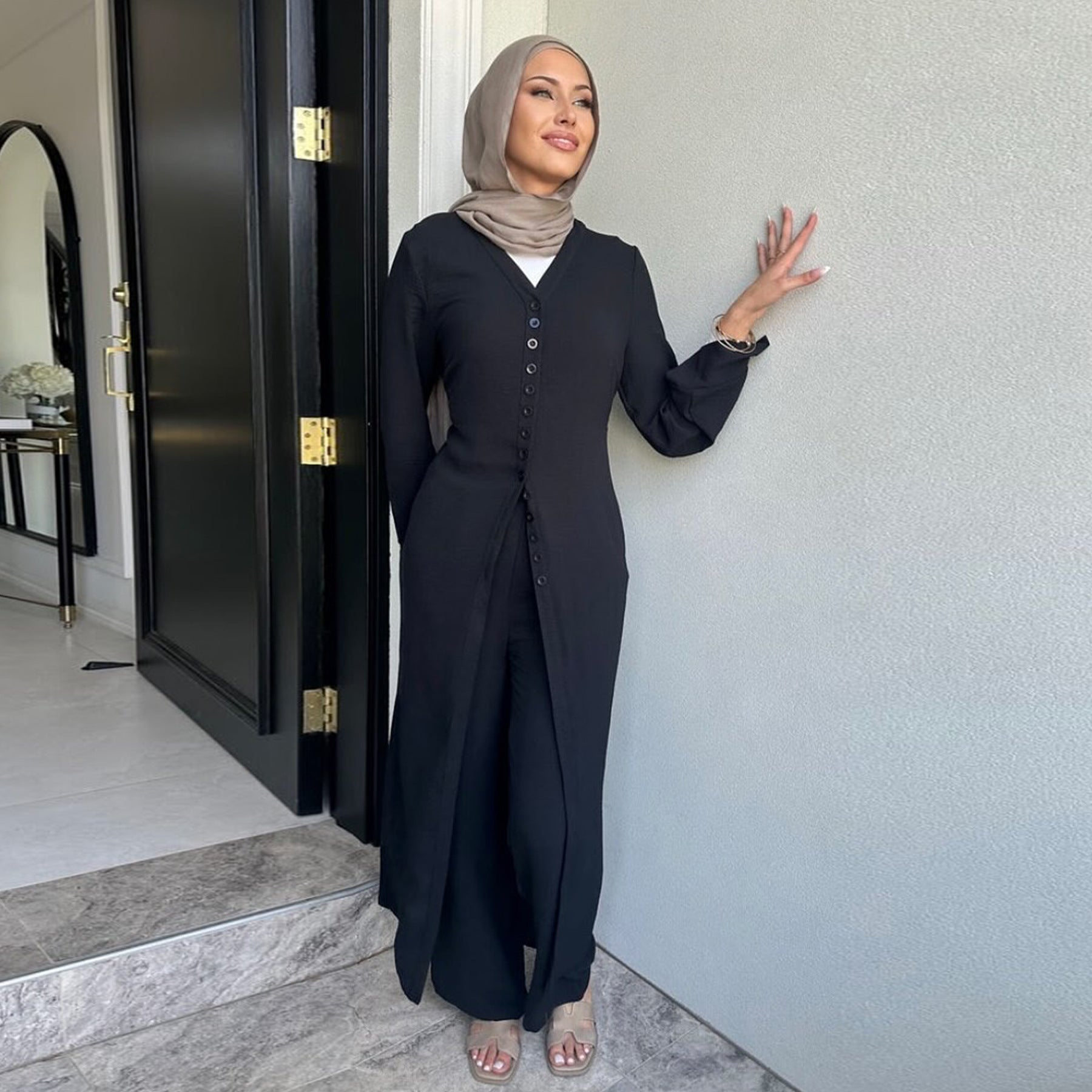 Long Robes Abaya and Pants Set