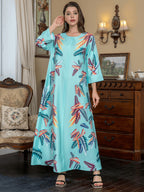 Printed Fashion Bubble Bead Kaftan