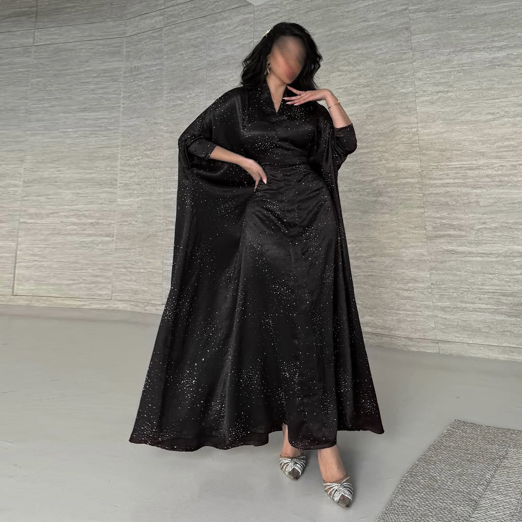 Solid Color Hot Stamping Abaya