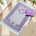 Ramadan Portable Prayer Rug with Fabric Bag - C Purple