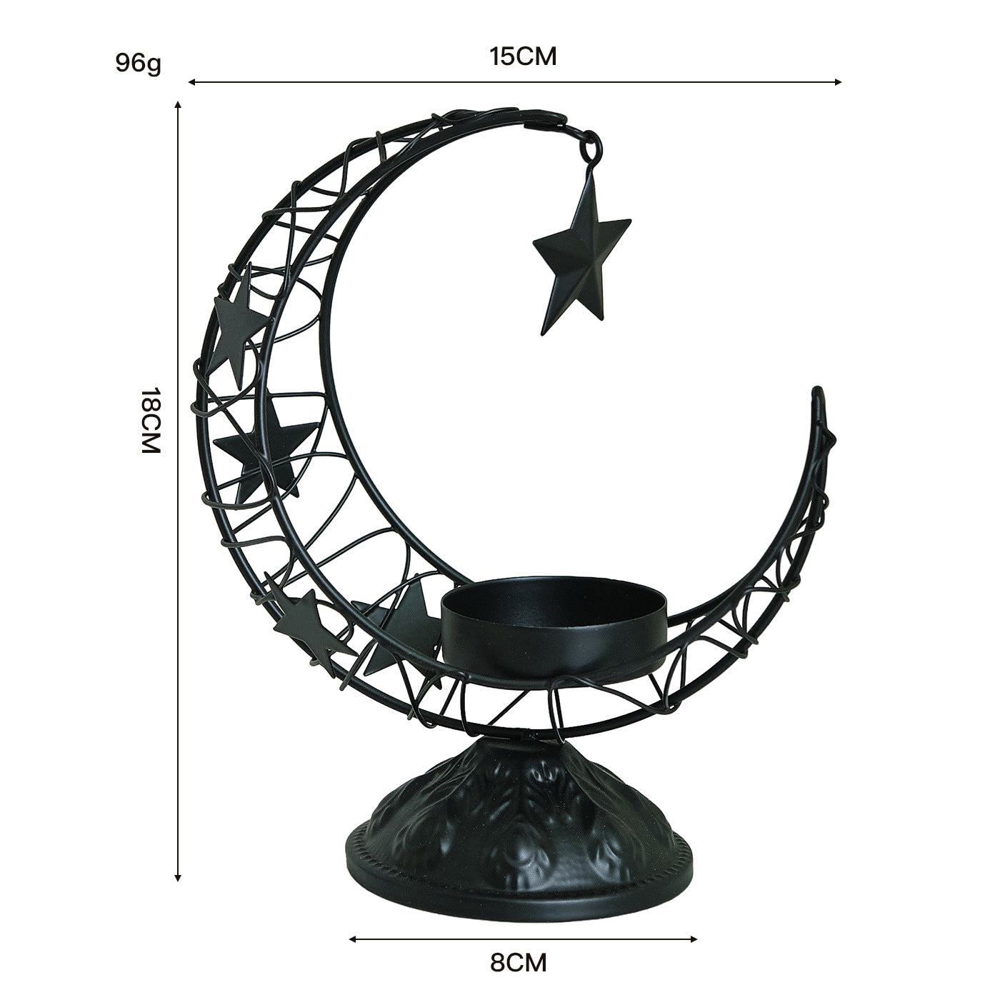 Ramadan Crescent Metal Incense Burner Decor