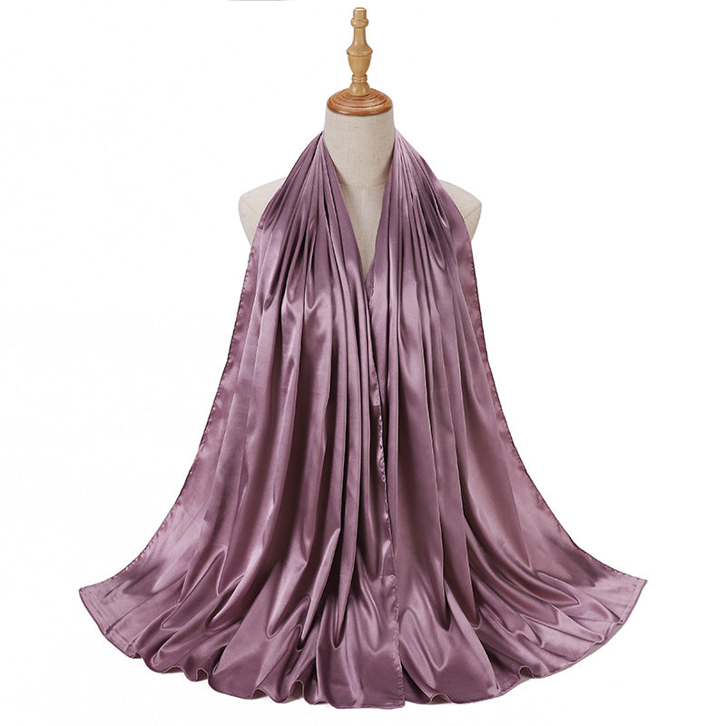 حجاب عصري بلون واحد 