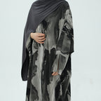Colorful Printed Cardigan Abaya