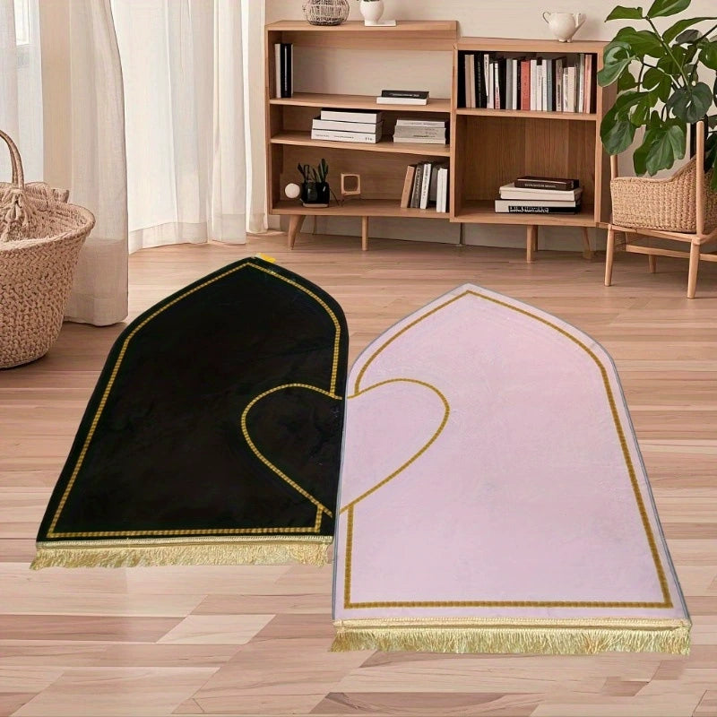 Ramadan Double Heart Prayer Rug - 1