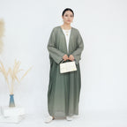 Gradient Sequin Butterfly Open Abaya