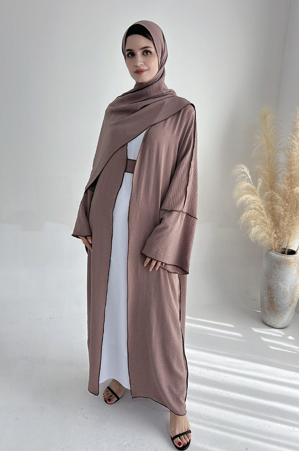 Cardigan Robe Abaya With Hijab