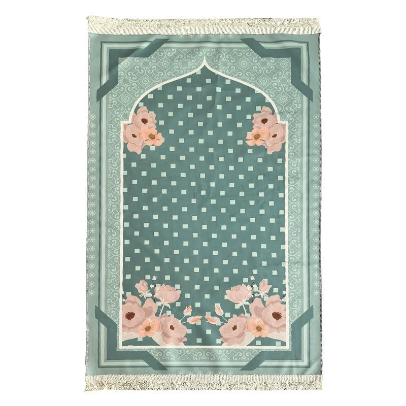 Ramadan Suede Prayer Rug with Storage Bag AZ-06