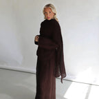 Solid Color Fasten Two Piece Abaya Set