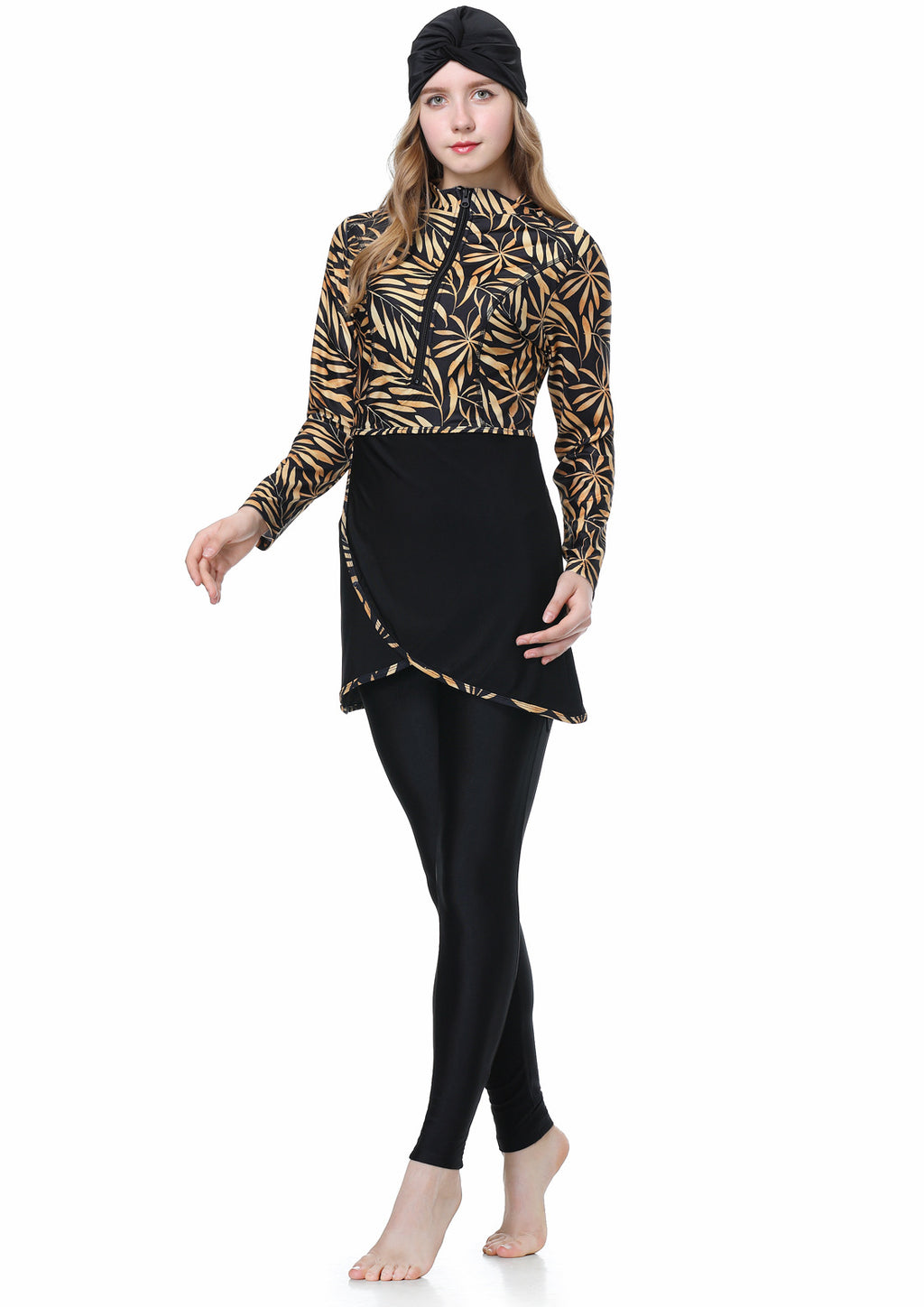 Colorful Pattern 3PCS Swimwear Burkini