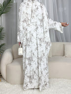Printed Batsleeved Cardigan Abaya