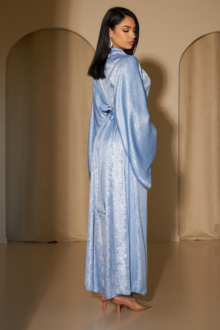 فستان ماكسي أنيق بلون سادة 