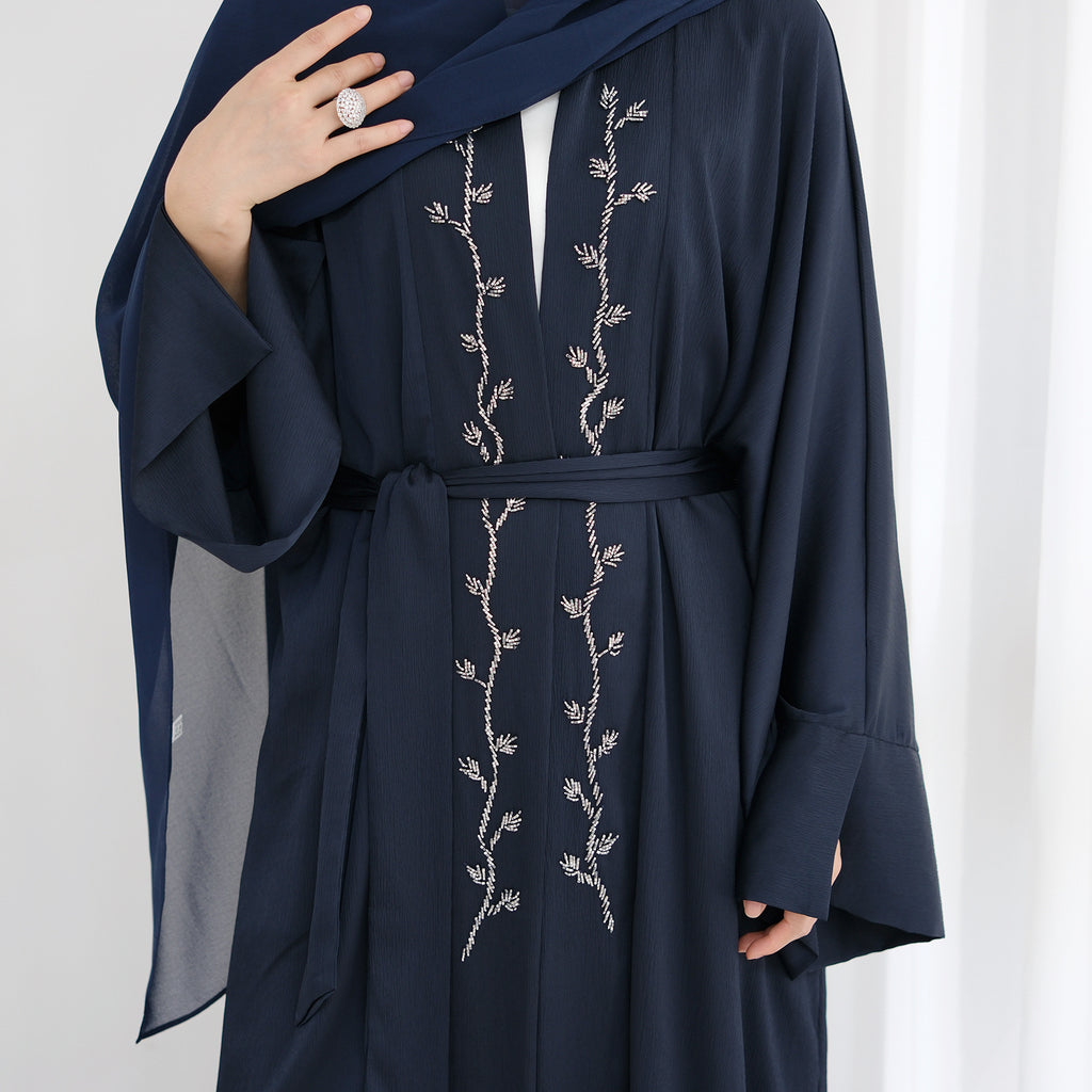Exquisite Beaded Embroidered Cardigan Abaya
