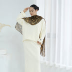 Autumn and Winter Thickened Knitted Abaya Set