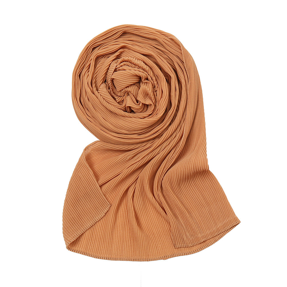 bead Chiffon Pleats Hijab