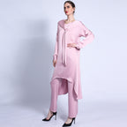 2 Pcs Solid Color with Hat Abaya Set