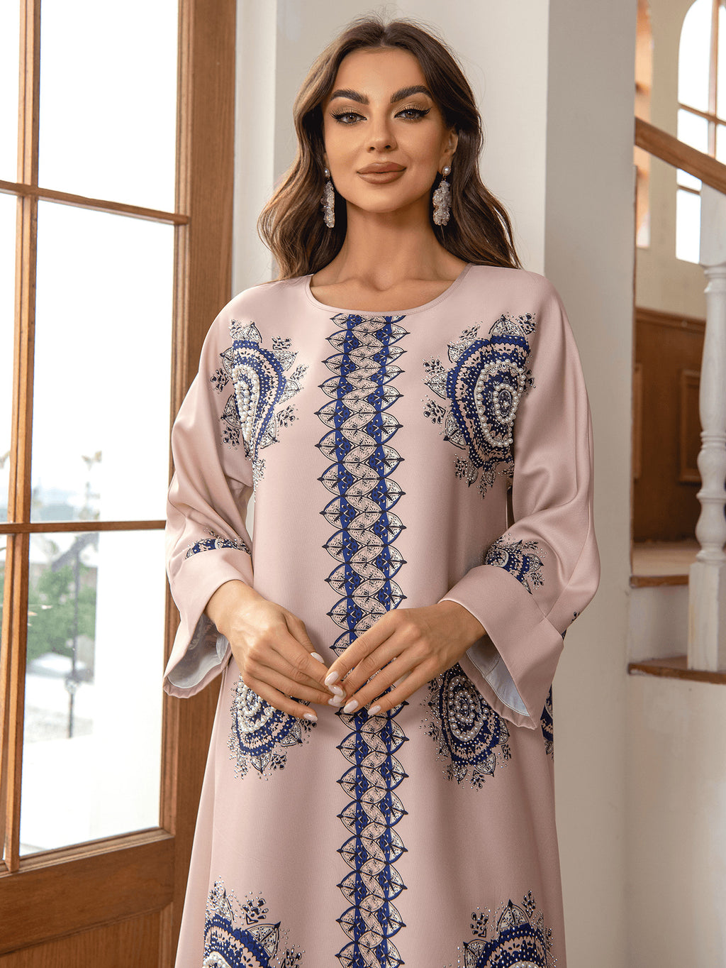 Elegant Pink Kaftan