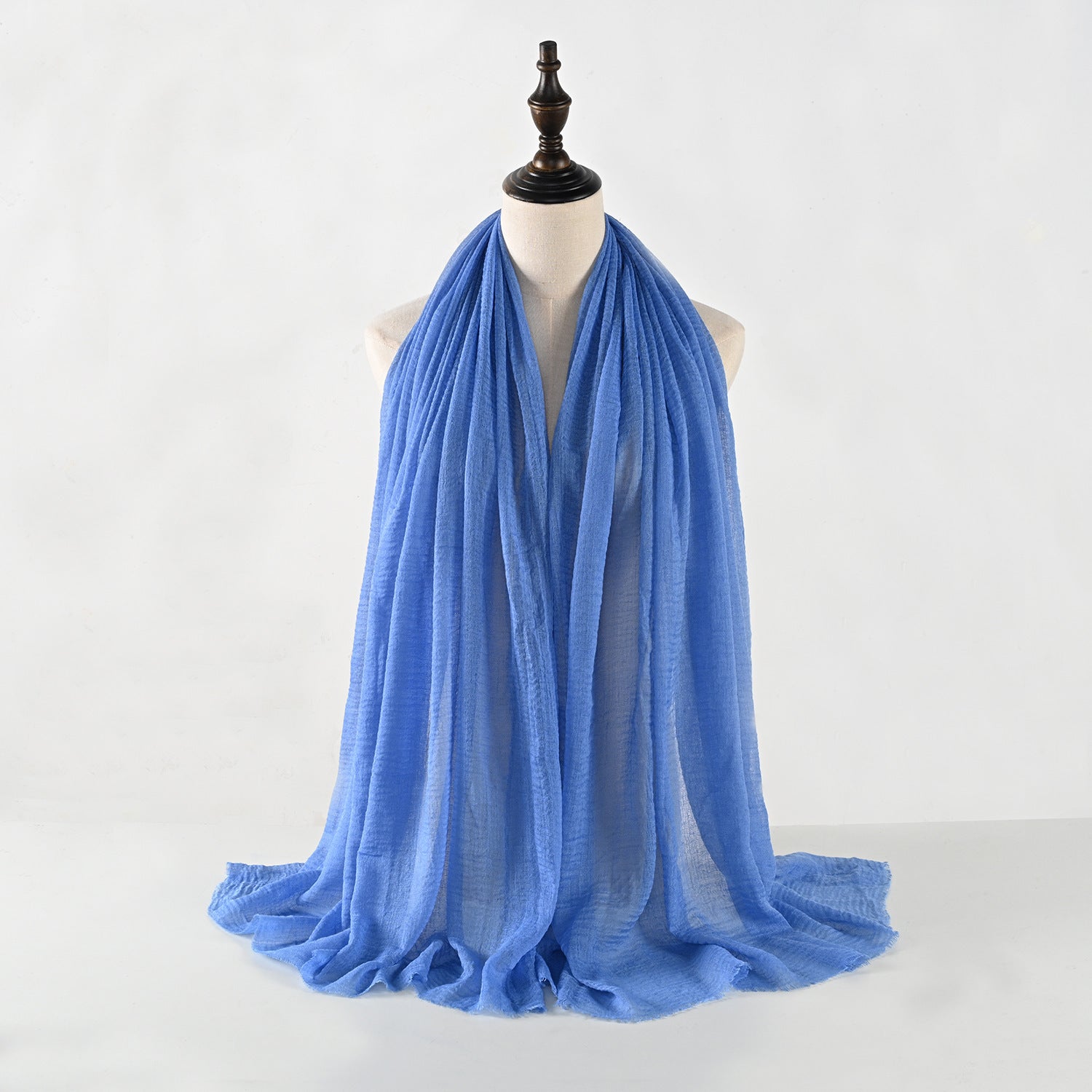 حجاب من القطن والكتان المجعد مكون من 40 لونًا