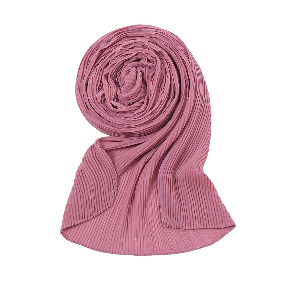 bead Chiffon Pleats Hijab