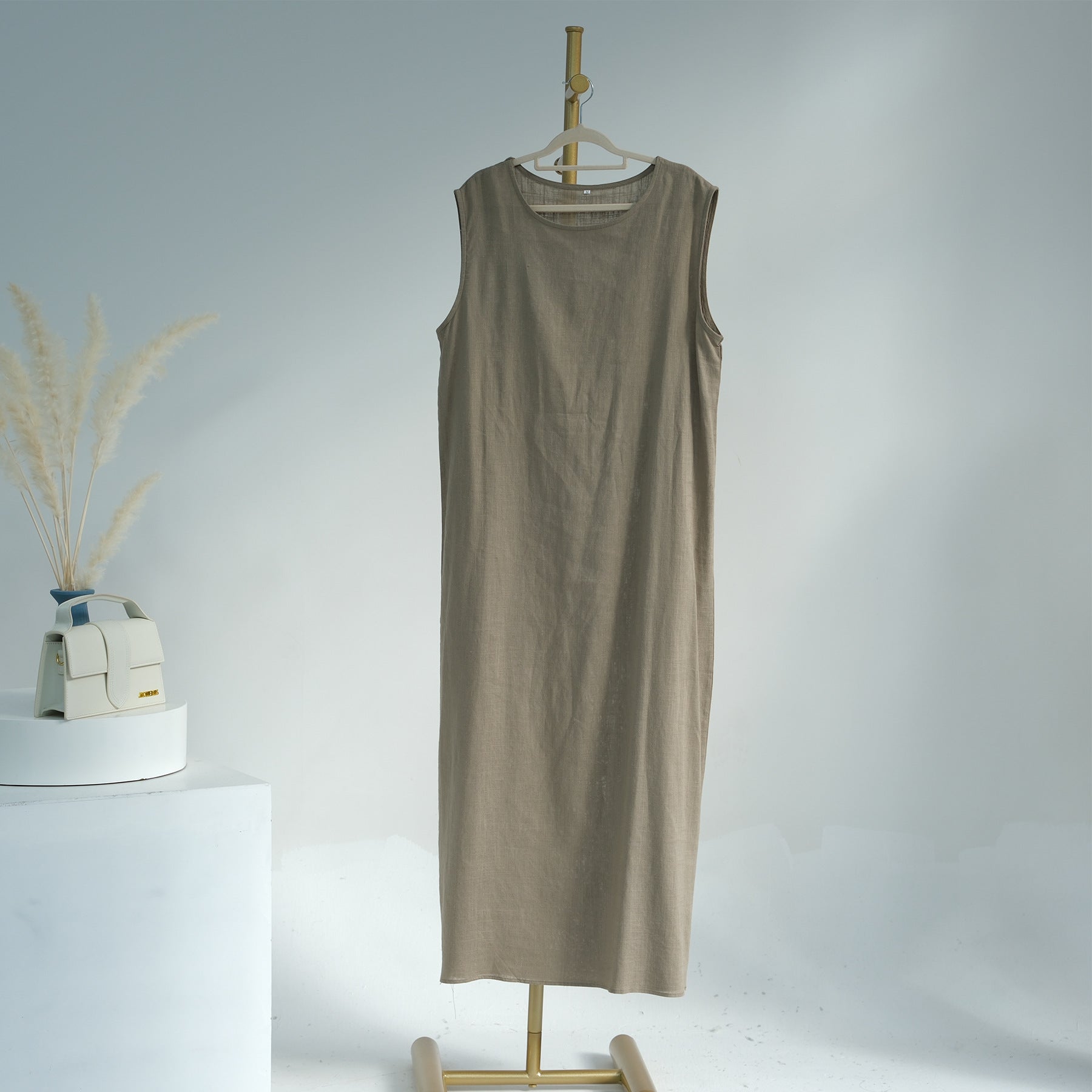 Cotton and linen Abaya Inside