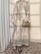 Double-layer Bell Sleeves Elegant Abaya