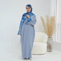 Printed Cuffs Abaya Dress with Hijab