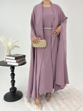 Purple Two Piece Set Abaya