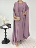 Purple Two Piece Set Abaya