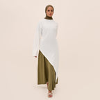 Elegant Top Paired with Fashionable Skirt Abaya