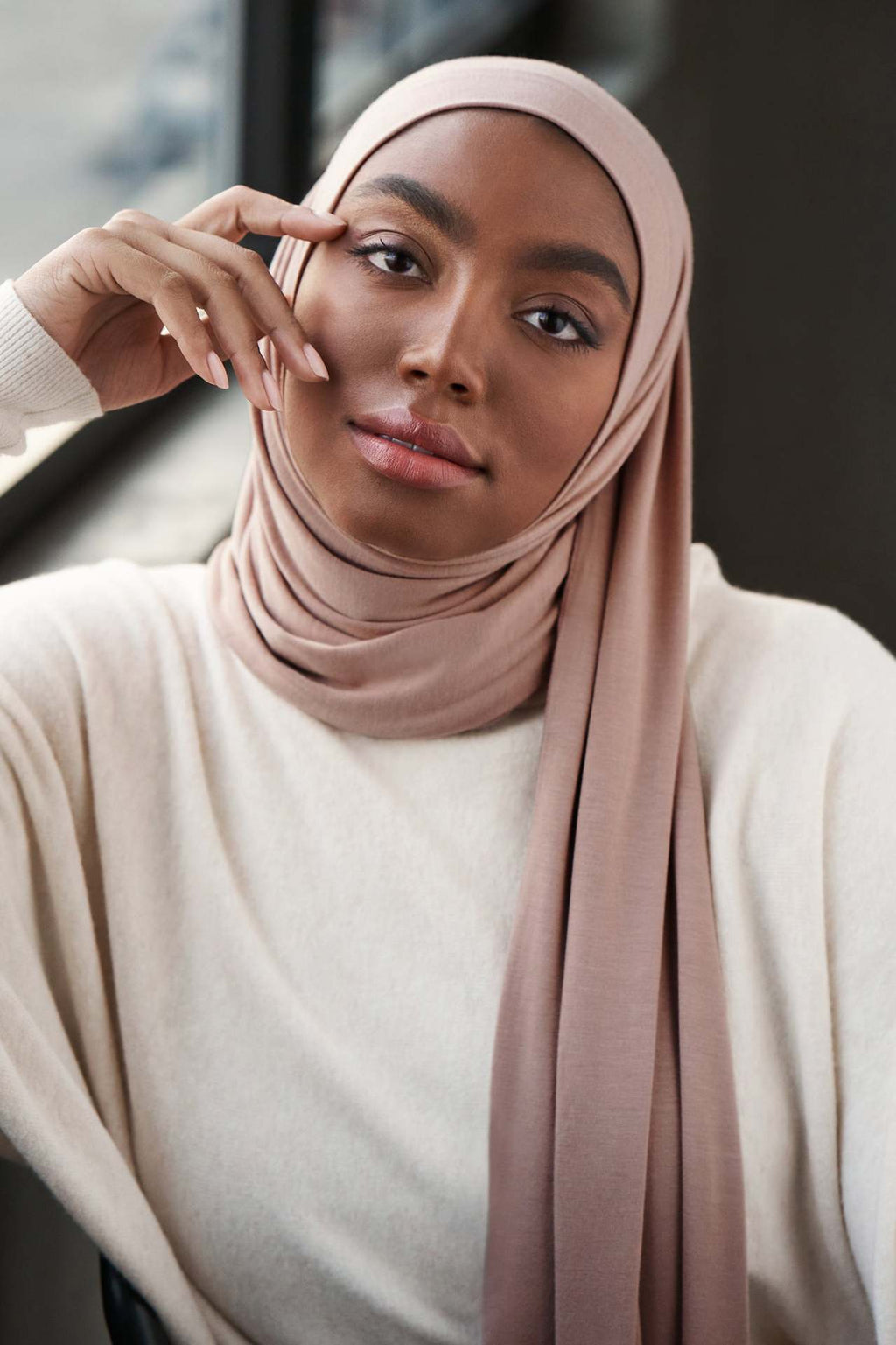 Modal Curled Silk Cotton Hijab