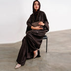 Fashionable Jacquard Dress Abaya with Hijab
