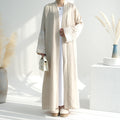 Open Abaya Embroidery Floral Dress