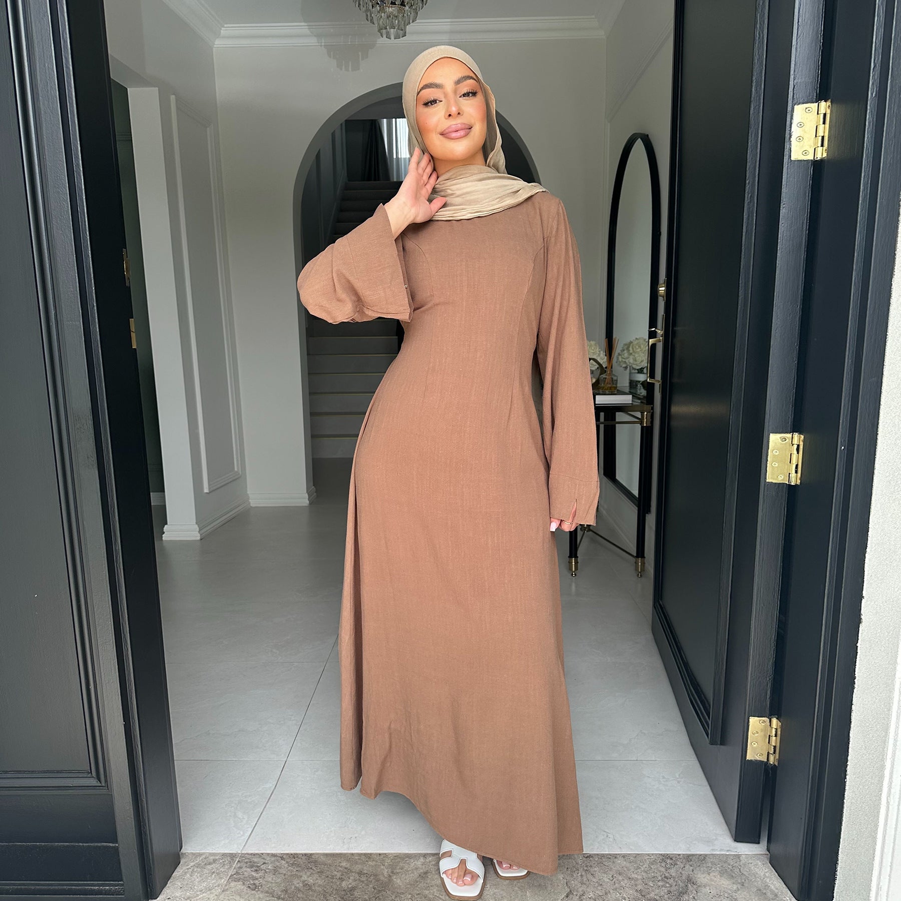 Adjustable Waist Dress Abaya
