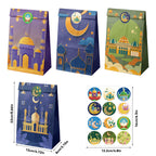 Ramadan Paper Bags with Stickers 12 Pcs S659