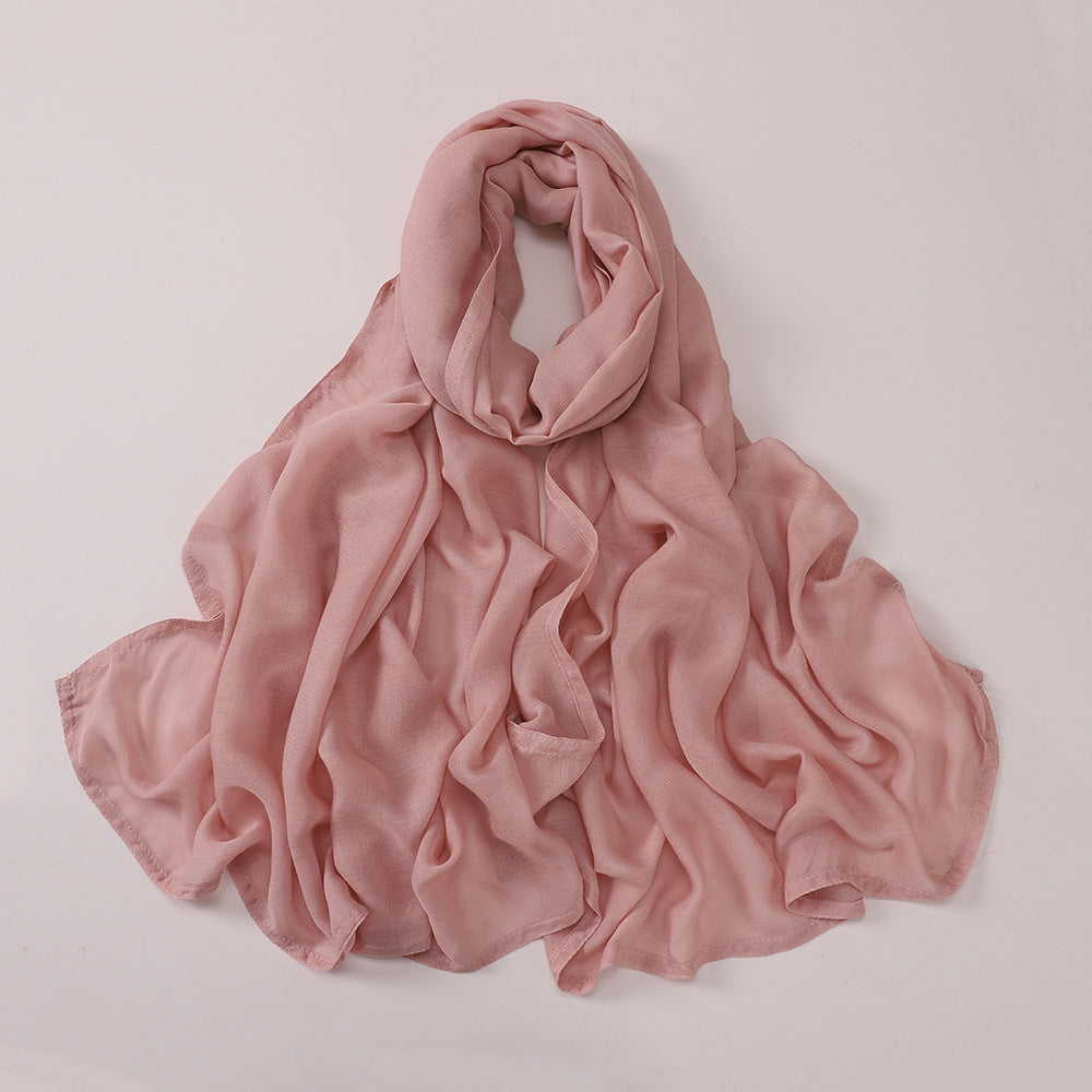 حجاب مودال ناعم ورفيع ذو حافة عريضة